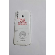 Samsung Uyumlu  M 30 / A40 S Silikon Şeffaf Kılıf Modeli