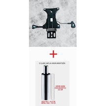 Çift Kollu Kuyruklu Mekanizma+140'lık Krom Amortisör