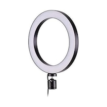 Ring Light Youtuber Tictok Makyaj Işıklı Telefon Tutucu 16cm + 2.2m Tripod Ct-001 Siyah
