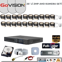 20 Li 2mp Full Color 3.6mm Lens 1080p Fullhd Warmled Ahd 32 Kanal Bullet Set