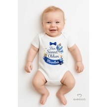 Babyden's Sünnet Kıyafeti Erkek Bebek Body Pamuk Ben Sünnet Oldum Maşallah Baskılı Zıbın Kolsuz Body Beyaz