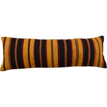 Zehra Abla Halı Yeni El Dokuma Dekoratif Lumbar Kilim Kırlent Yastık Kılıfı 6220