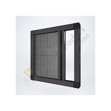 Akordeon Pileli Pilise Pencere Sineklik, Antrasit, 75 Cm İle 140 Cm Arası, Istenilen Ölçüde