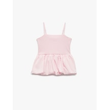 Koton Ribanalı İnce Askılı Kolsuz Pamuklu Crop Bluz Pembe 5skg60177ak Gül