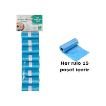 Bamm Bamm Kirli Bebek Bezi Poşeti Çanta Boy Mavi 8 x 15'li