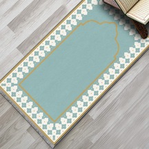 Evaşk Namazlık Dokuma Halı Kaymaz Muslumana Seccade80 x 130 Turkuaz EVASK802H80