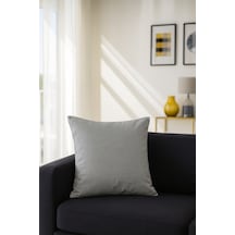 Düz Duck Kırlent Kılıfı Açık Gri V1 40x40 Açık Gri
