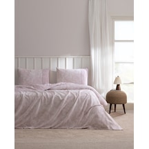 Madame Coco Denise Tek Kişilik Coco Crep %100 Pamuk Baskılı Çarşaflı Nevresim Takımı - Pudra 8684427335499 Çok Renkli