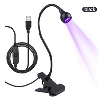 Gaman Portatif Mandallı Mini Uv Led Mor Işık Lamba Manikür Tırnak Kurutucu Siyah