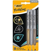 Bic Intensity Permanent Markör Altın Gümüş Bronz 3'lü Blister