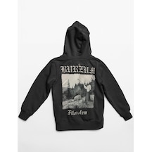 Burzum Filosefem Hoodie Fermuarlı Kapşonlu Sweat Siyah