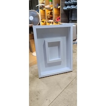 Kuru Gül Çiçek Çerçevesi Ahşap Çerçeve 40x30 Beyaz Pleksi Cam
