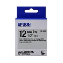Epson Lk-4sbe Gümüş Üzeri Siyah 12mm 9metre Etiket