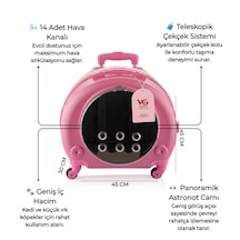 Vg Premium Kedi Taşıma Valizi Panoramik Açılır Kapaklı