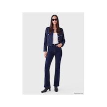 LC Waikiki Alıta Cıty Farkıyla Lcw Studıo İndigo Denim Düz Dar & Slim İspanyol Paça Kadın Jean Pantolon İndigo - 939979003 İndigo