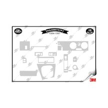 Alfa Romeo 145 146 1994-1997 Torpido Konsol Trim Göğüs Maun Kaplama Set 31 Parça Gümüş Renk
