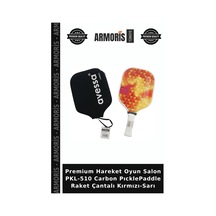 Premium Hareket Oyun Salon Pkl-510 Carbon Pıcklepaddle Raket Çantalı Kırmızı-sarı Kırmızı - Sarı