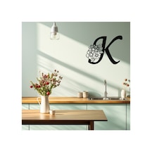 Işıklı Kişiye Özel Çiçekli K Harf Dekoratif Tablo Balkon Duvar Dekorlu Gece Lambası Sarı - 743005668 Sarı