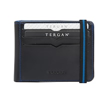Tergan Siyah-Saks Deri Erkek Cüzdan 1600K1B