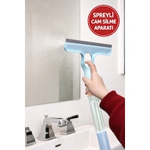 4 Ü 1 Arada Spreyli Cam Silme Aparatı Çekçekli Camsil, Fırçalı Pencere & Ayna Temizleyici Diğer