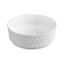 Isvea Artısan Edition Rombo Tezgah Üzeri Lavabo 36CM Mat Beyaz