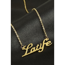 Latife İsimli Kolye Kişiye Özel Sarı