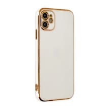 Apple Uyumlu  iPhone 12 Kılıf Volet Silikon - Beyaz 0.2M-Çok Renkli