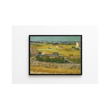 Van Gogh La Crau'da Hasat Çerçevesiz Poster 30x42 Cm A3 Tablo Duvar Dekoru Mat Fotoğraf Kağıdı