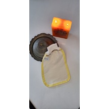 Eker Kese Tekstil Ürünleri Konfor Sarı Biyeli Hızlıgiy Kese-lastikli Kese-banyo Ve Duş Kesesi-doğal Özel Dokuma