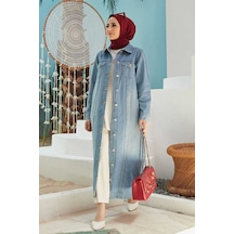 Neways 6373 - Uzun Kot Ceket Mavi