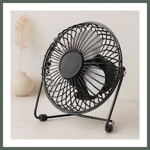 Bezos Usb Şarjlı Metal Mini Masaüstü Fan 14.5x7.5x15 Cm Bzstk