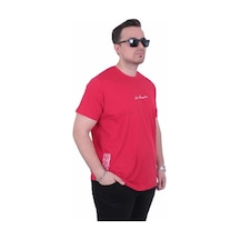 Starbattal Büyük Beden Erkek Sıfır Yaka Tişört New Adventures 26129 Kırmızı
