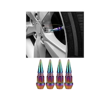 Alüminyum Sivri Sibop Kapağı 4'lü Bukalemun Colormatic Sibob Kapağı 45mm