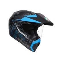 Agv Ax-9 Kask Antartica Matt Black Cyan