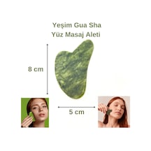 Yıldız Doğal Taş Sertifikalı Yeşim Gua Sha Doğal Taş Masaj Aleti