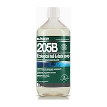 Clin Azur 205 - 1 Lt Ekolojik Gövde Ve Güverte İçin Konsantre Temizleyici - Doğa İle Uyumlu, Denizinizle Dost: %97 Bitkisel Güç