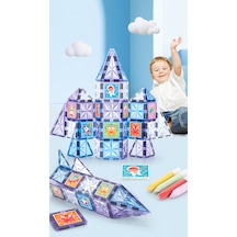 Magnepaint 58 Parçalı Premium Manyetik Oyuncak/bloklar Seti Boya