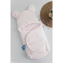 Kabartmalı Velboa Kız Bebek Kundak Pembe