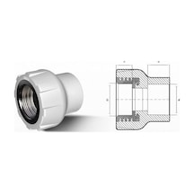 Ege Yıldız Pprc 40x1 1/4 Dişi Adaptör Gri