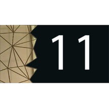 Dekoratif Aynalı Modern Kapı Numarası - Gold 11
