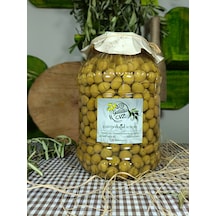 Aydın Yöresi Manzalina Cinsi Sofralık Tatlandırılmış Kırma Yeşil Zeytin 3 Kg