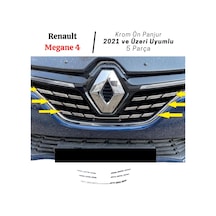 Ebal Oto Aksesuar Krom Ön Panjur 5 Parça 2021 Ve Üzeri P.çelik Renault Megane 4 İle Uyumlu Diğer