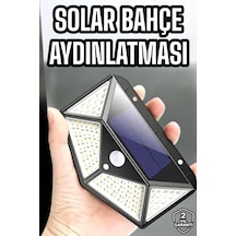Güneş Enerjili Bahçe Aydınlatma Lambası Solar 100 Led Lamba Taba