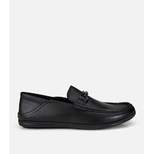 Hotiç Erkek Deri Siyah Yumuşak Dokulu Tokalı Günlük Loafer
