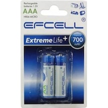 Efcell Hr-700 AAA Şarjlı Pil Ince Kalem (2 Adet)