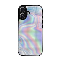 Apple Uyumlu iPhone 17 Neon Dama Tasarımlı Glossy Telefon Uyumlu Kılıfı Çok Renkli