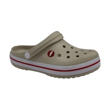 Akınalbella Akınal E195 Bej Beyaz Kırmızı (36-45) Unisex Sabo Terlik (488505589)