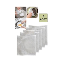 Premium Çelik Tel Çift Katlı Bulaşık Bezi 5 Li Set Zor Kirle Mücadele, Mutfak & Banyo İçin