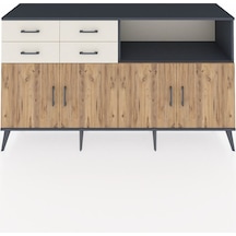 Kronos Konsol 4 Raflı 4 Çekmeceli 4 Kapaklı 176x59x99 Antrasit-ça Antrasit-çam/aytaşı