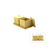 2pcs Baharatlık - Tuzluk Ahşap Bambu 5468 Çok Renkli